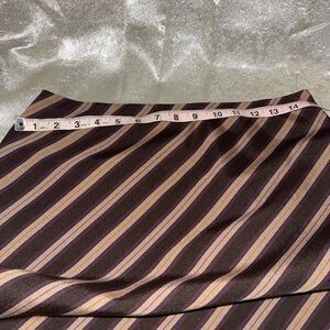 Striped Brown and Pink Women's Skirt